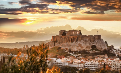 Sunset Athens Acropolis