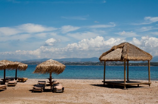 Spetses beach landscape
