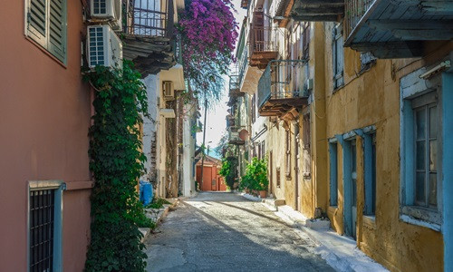 Colorful streets of Greek town - Nafplio, Greece
