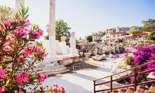 Ancient Greek street, Plaka district, Athens