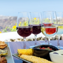 Greek food and wine