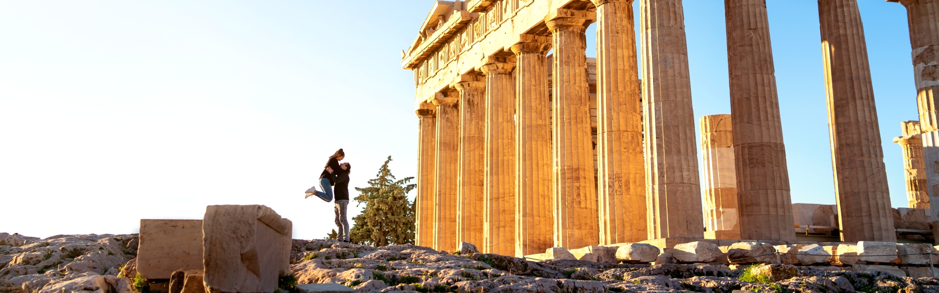 Athens Acropolis with a couple