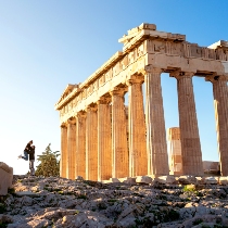 Athens Acropolis couple