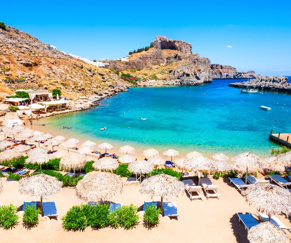 Lindos Beach in Rhodes