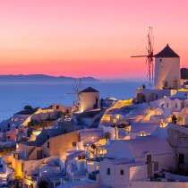 Santorini at sunset