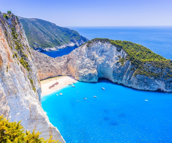 Famous Zakynthos beach