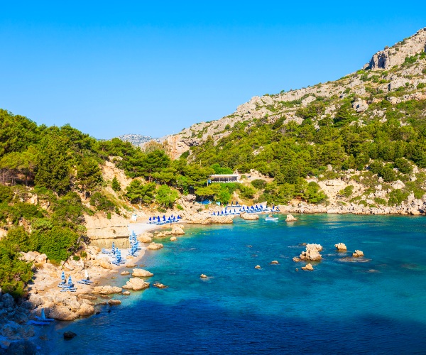 View of bay in Rhodes