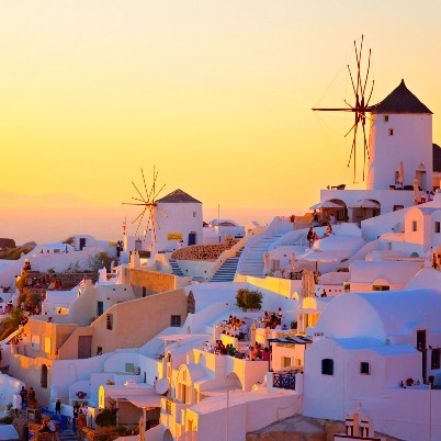 Santorini at sunset