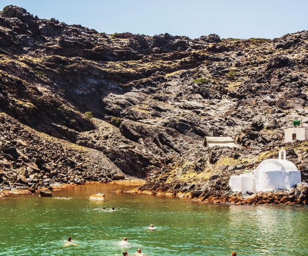 Santorini hot springs
