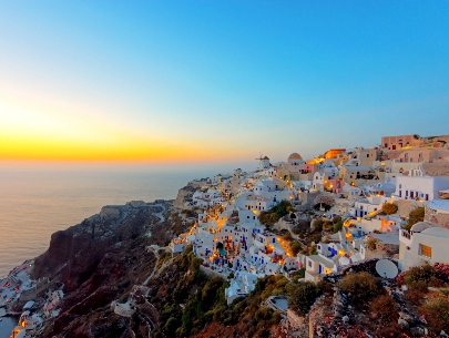 Santorini at sunset