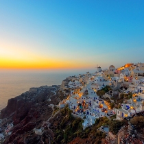 Santorini at sunset
