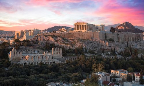 Athens Skyline at dusk
