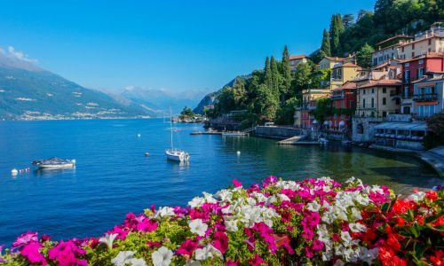 Lake Como views on the lake
