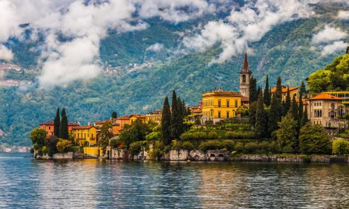 Lake Como with clounds