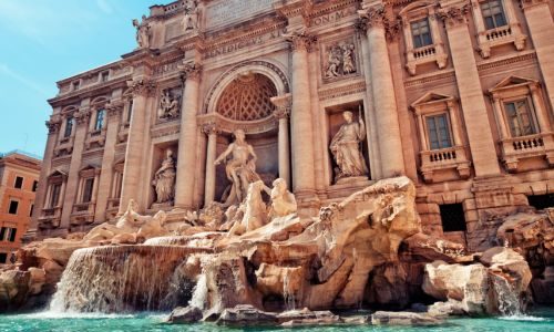 Rome Fontana di Trevi statues