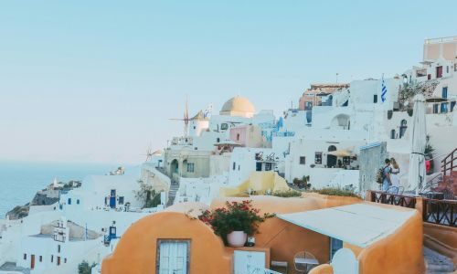 Santorini Views: Volcanic Islands and White Villages