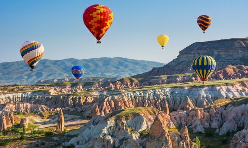 Cappadocia Hot Air Balloon Ride, Sunrise Over Fairy Chimneys and Valleys