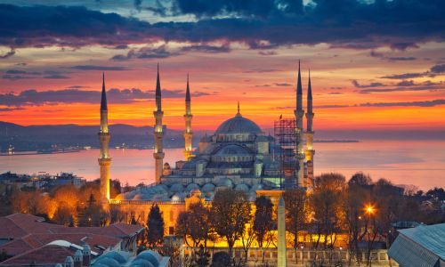 Istanbul Agia Sofia at sunset
