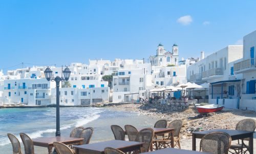 Paros Naousa port views