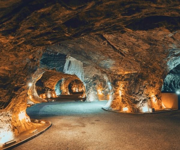 Tunnels lit up in Cappadocia’s Underground Cities
