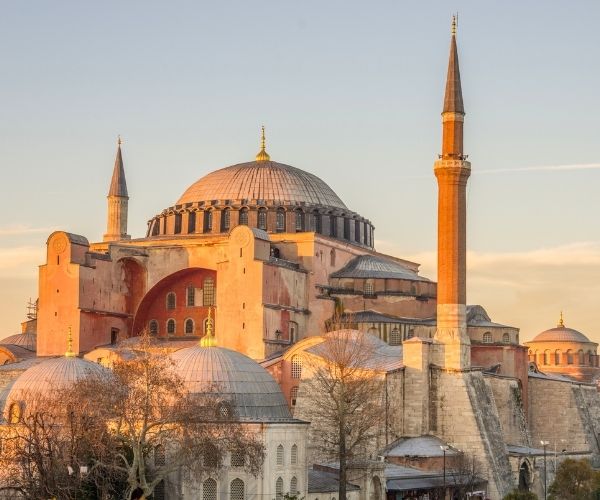 Hagia Sophia in the glow of the sun